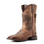 Load image into Gallery viewer, Ariat Men Circuit Patriot Western Boot | Weathered Tan
