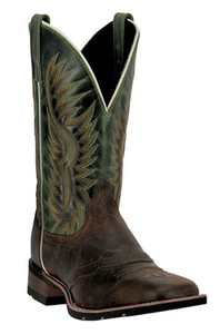 Laredo Men's Jhase Square Toe Cowboy Boot | Green & Brown