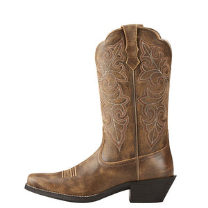 Ariat Women Round Up Square Toe Western Boot | Vintage Bomber