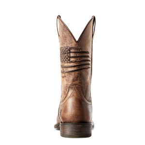 Ariat Men Circuit Patriot Western Boot | Weathered Tan