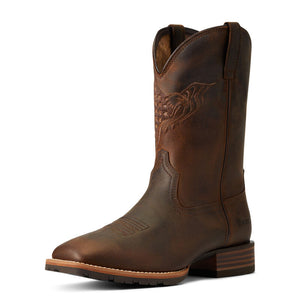 ARIAT MENS HYBRID FLY HIGH BOOT| DISTRESSES BROWN