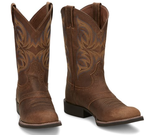 JUSTIN MENS BOOTS | DISTRESSED BROWN